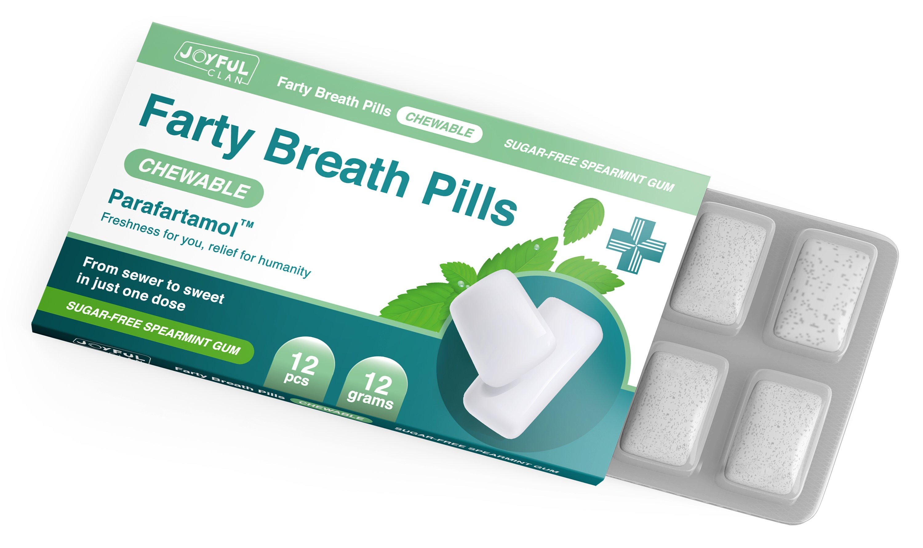 Farty Breath Chewing Gum - Funny Prank Gift Including Prescription Bag - Birthday Gift for Him or Her - Joke Gift For Boyfriend Girlfriend