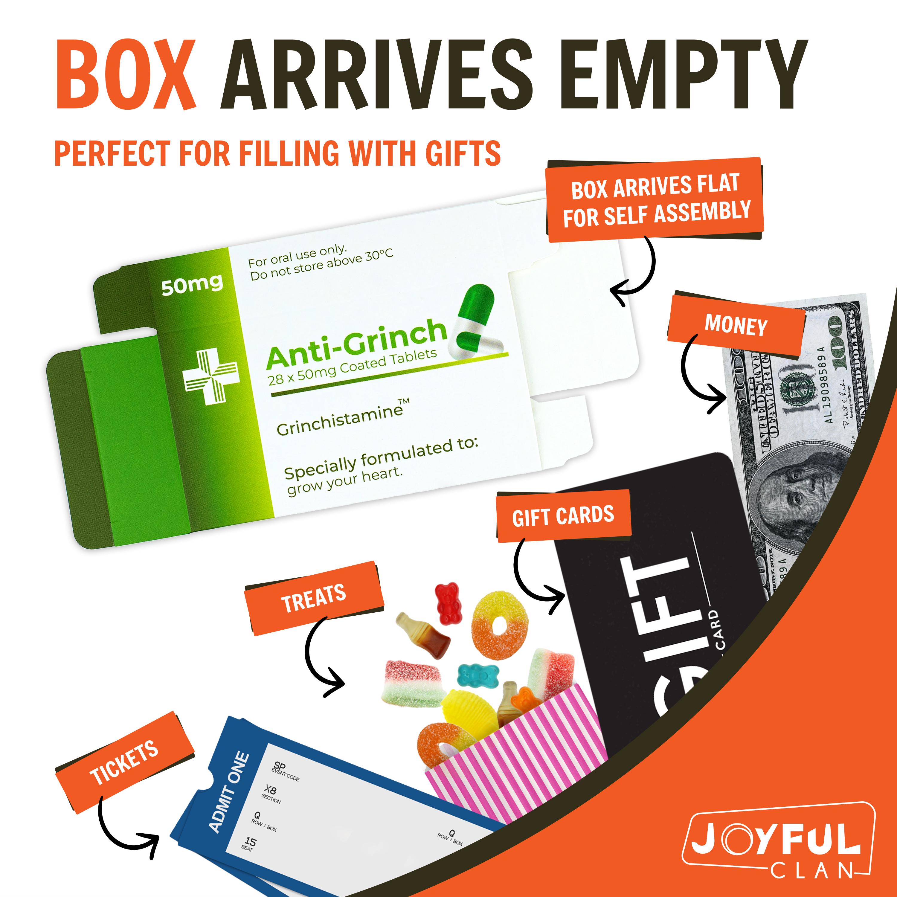 Prank Pill Box with Prescription Bag - Funny Birthday Gifts - Christmas Stocking Filler - Secret Santa - Joke Gifts for Men & Boyfriend