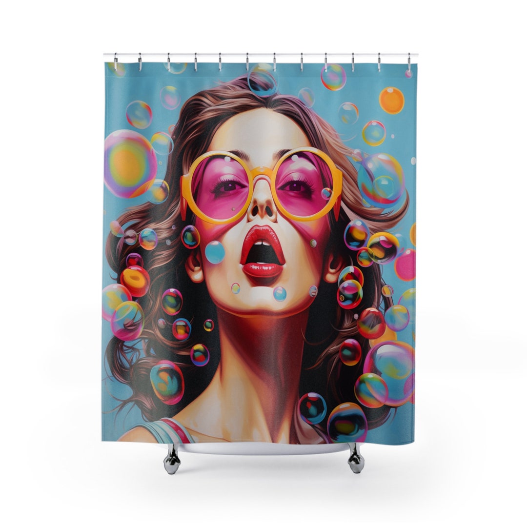 Colorful Pop Art Shower Curtains Etsy