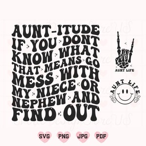 Tante Itude svg, Tante Itude Png, Tante svg, Tante Shirt svg, Tante Leben svg, Retro Tante svg
