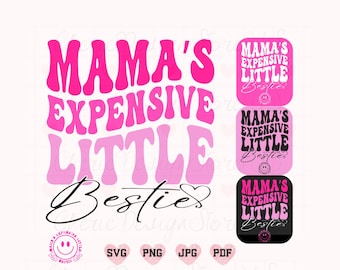 La piccola migliore amica costosa della mamma Svg Png, Todler Svg, Maglietta per bambini Svg, Maglietta divertente per bambini Svg, Piccola migliore amica Svg, Mamma Svg, Bambina Svg