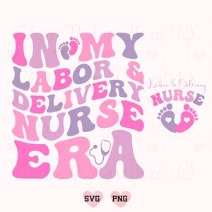 In meiner Arbeit & Entbindung Krankenschwester Era SVG Png, Krankenschwester Etsy