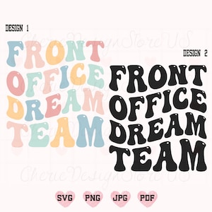 Zespół marzeń Front Office Svg Png, Oddział Front Office Svg, Załoga Front Office Svg, Koszulka Sekretarki Szkoły Svg, Dyrektorzy Administratorów Svg