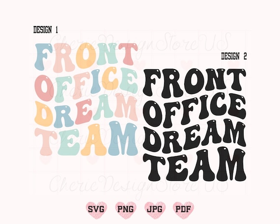 Front Office Dream Team Svg Png, Front Office Squad Svg, Front Office Crew Svg, School Secretary T-Shirt Svg, Administrators Principals Svg