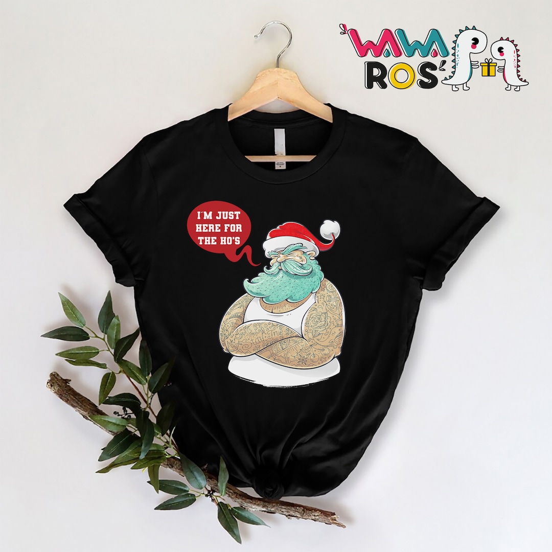 Rude Christmas Shirt I do it for the ho's Santa - Etsy México