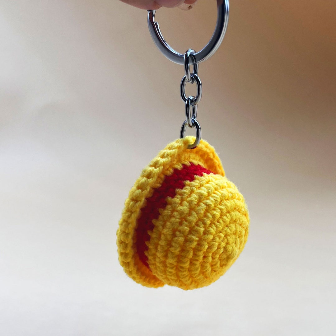 Crochet Straw Hat Anime Wool Keychain Cute Pendant Christmas - Etsy