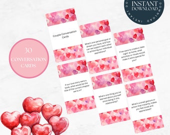 Couple Conversation Starter Cards | Romantic Date Night (Digital Download)