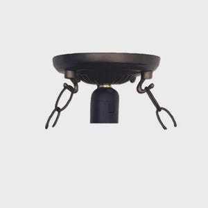 3-Hook Ceiling Fitting for 10-Inch Tiffany Style Lamp Shade Hanging Pendant Light