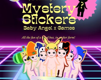 Sonny Angel x Video Games Mystery Stickers Gacha | Mystery Stickers, Kawaii, Unique Stocking Stuffer, Katamari, Monokuma, Parappa