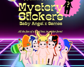 Sonny Angel x Video Games Mystery Stickers Gacha | Mystery Stickers, Kawaii, Unique Stocking Stuffer, Katamari, Monokuma, Parappa