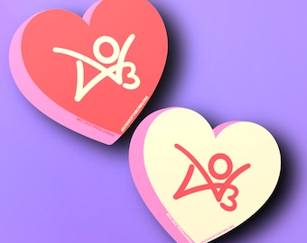 AO3 Sweethearts - Set of 2  | Bookish Merch Kindle Water Bottle Stickers BBF Fanfiction Heart Stickers