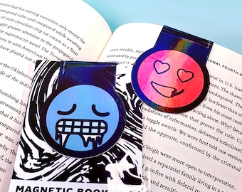 Mood Reader Holographic Magnetic Bookmark | Bookish Merch, Stocking Stuffer
