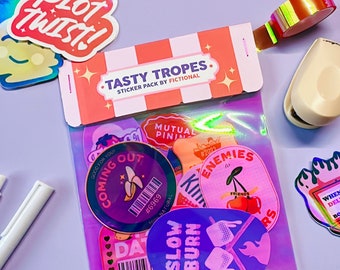 Tasty Tropes Fruit Stickers Sticker Pack | Bookish Merch, Reading Lovers, Unique Stocking Stuffer Gift