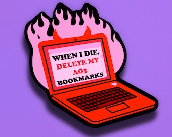 Delete My Bookmarks Holographic Vinyl Sticker | Bookish Sticker Gift, Stocking Stuffer, Funny Fanfiction Sticker, Kindle Sticker, Tropes