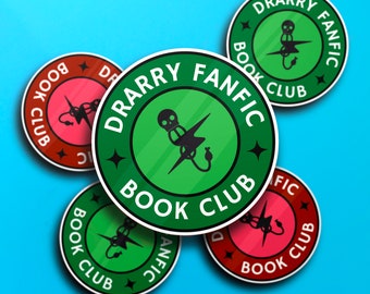 Drarry Fanfic Book Club Sticker | Ao3, Drarry, Fanfiction, HP, Bookish Merch, Reading Lovers, MLM Shippers, Fandom Ships, Harry x Draco