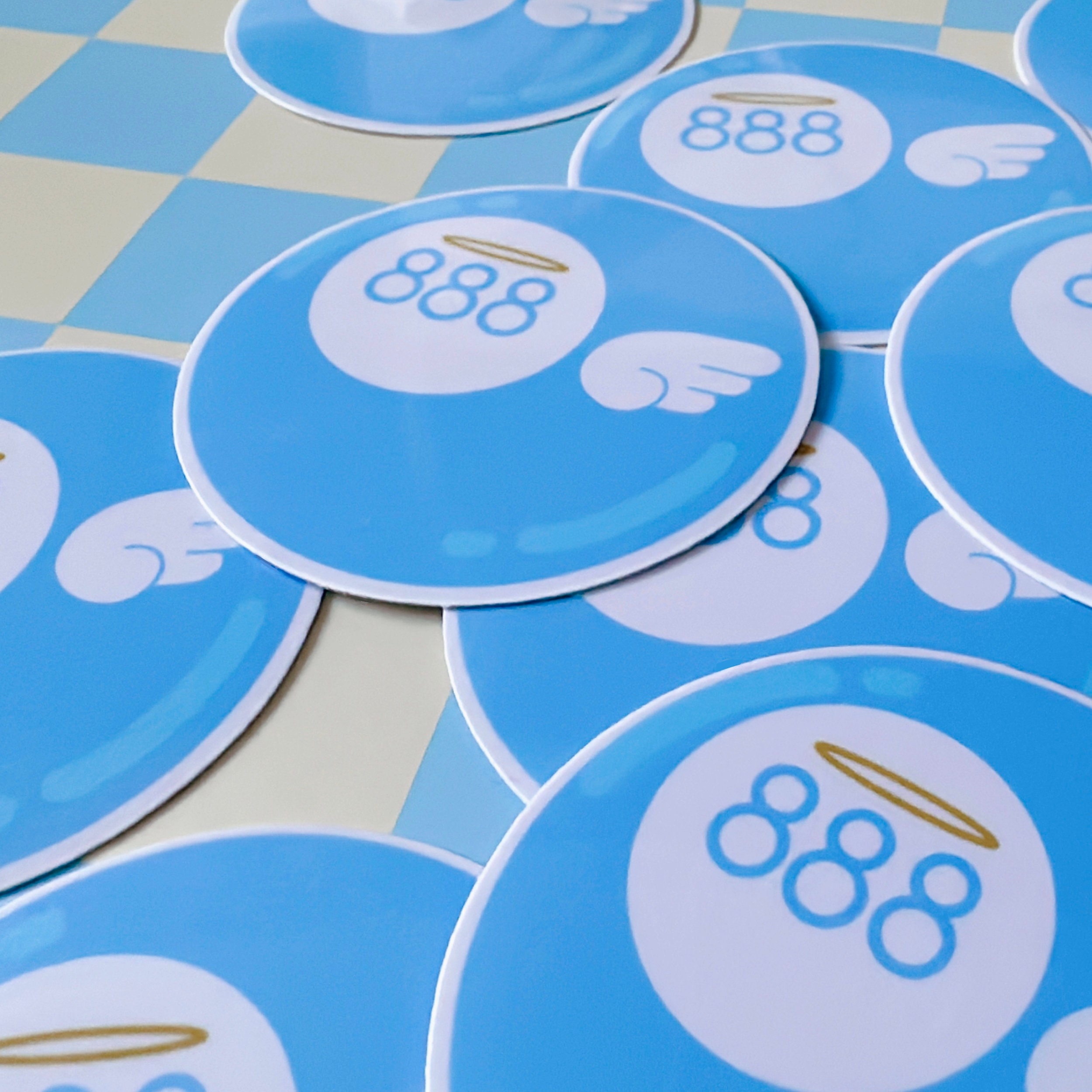 Nqa Stickers Angelic Eight-ball Vinyl Sticker | Magic 8-ball, Angel Numbers ...