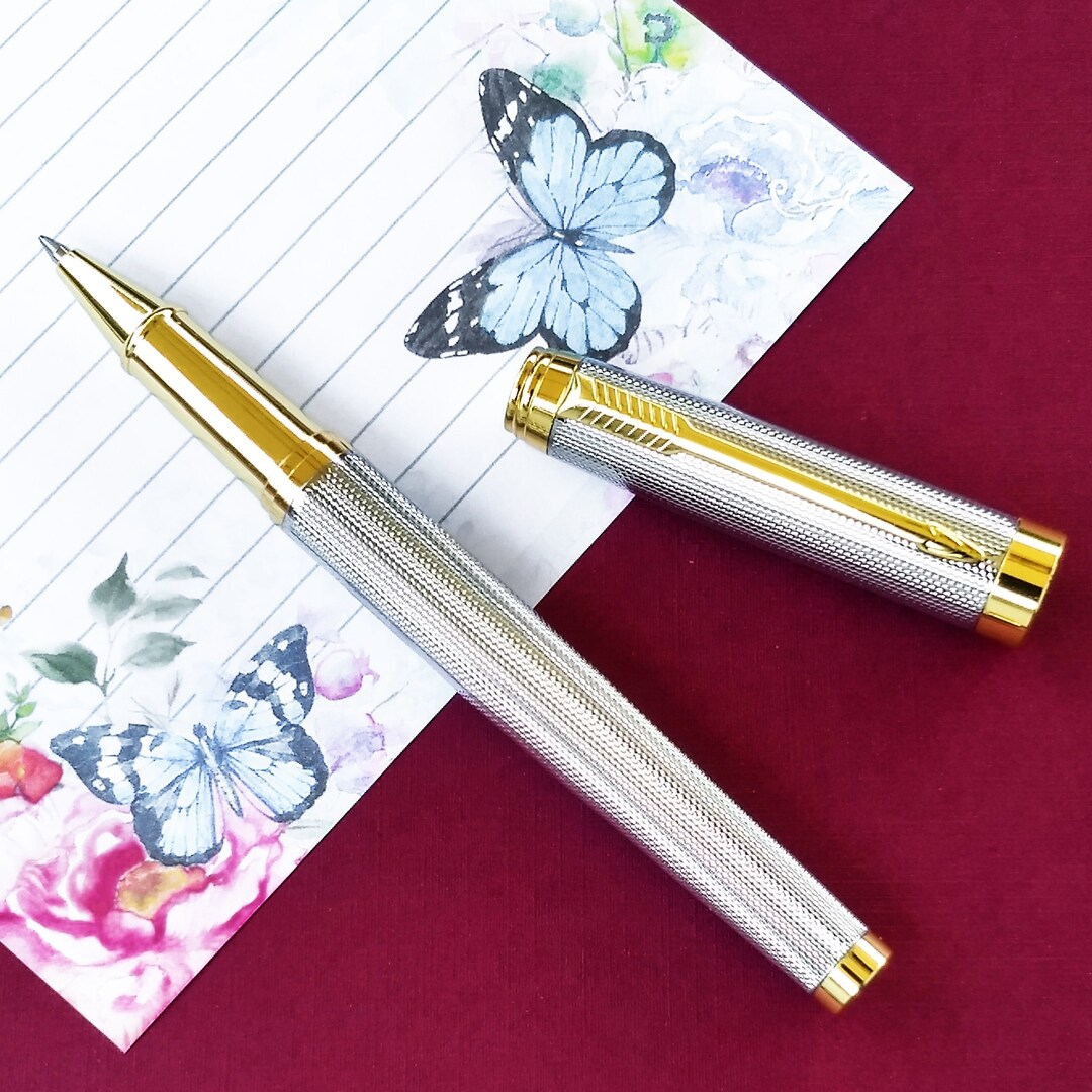 Silver Illusion Rollerball Engraved Pen, Personalized Pen, Collectible Pen, Engraved Gift for