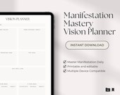 Manifestation Mastery One-Page Vision Planner - Digital Download