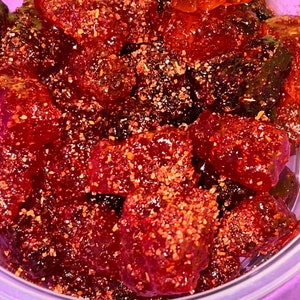 Handcrafted Chamoy Gummy Bears: Sweet, Tangy, and Irresistibly Delicious - Unique Treats on Etsy