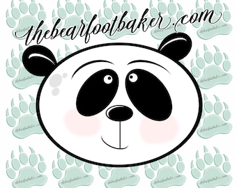 Bear - Panda Head (Number 1) Cookie Cutter - Bear Cookie Cutter - Animal Cookie Cutter - Plunger - 3D Printed