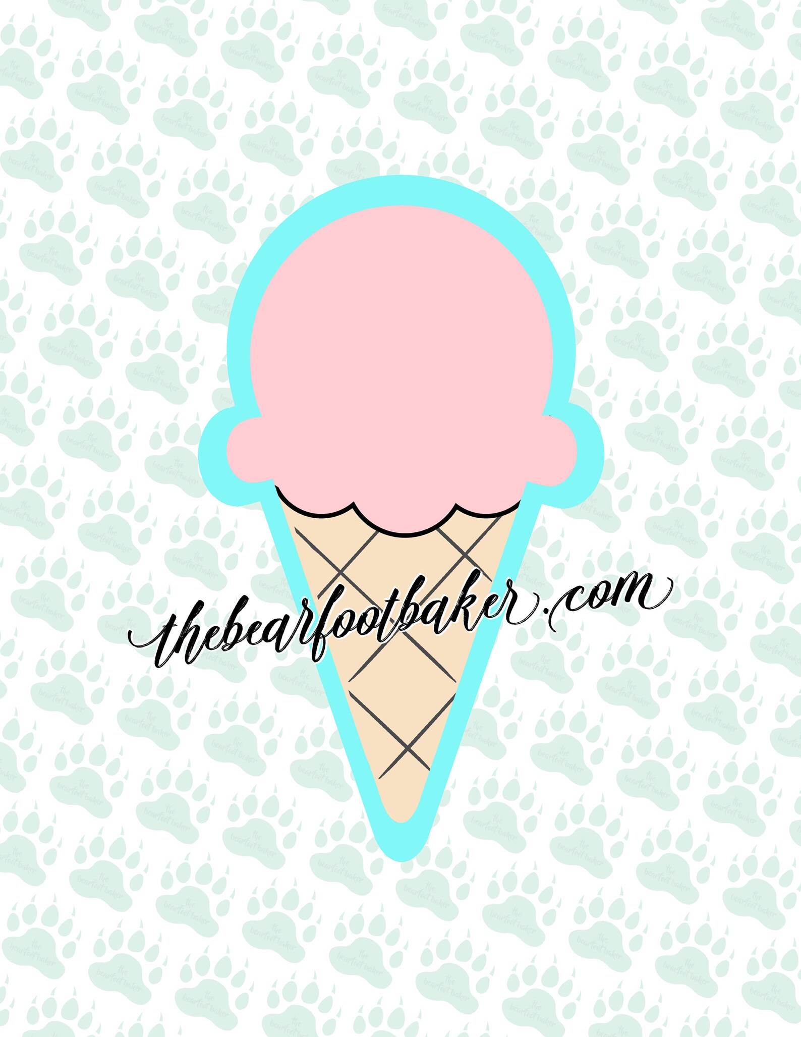 Ice Cream Cone Cookie Cutter and Plungers, 3D Printed Etsy