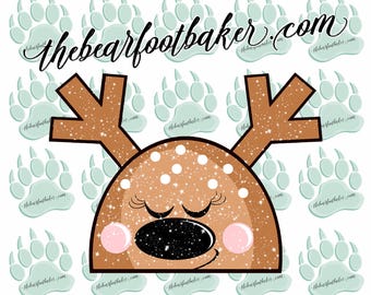 Deer - Oh Deer Cookie Cutter - Christmas Cookie Cutter - Animal Cookie Cutter - Plunger - 3D Printed