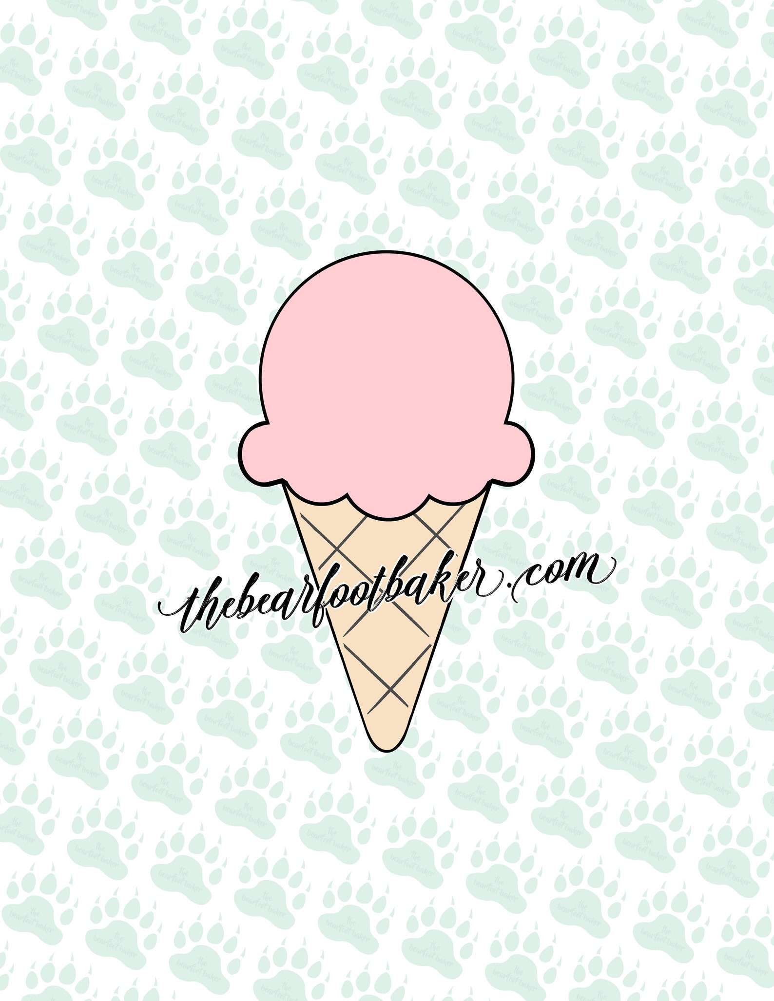 Ice Cream Cone Cookie Cutter and Plungers, 3D Printed Etsy