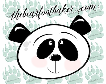 Bear - Panda Head (Number 2) Cookie Cutter - Bear Cookie Cutter - Animal Cookie Cutter - Plungers - 3D Printed
