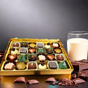 Handmade Belgian Chocolate Truffles – 24 Assorted Artisan Chocolates – Gourmet Gift Box image 1