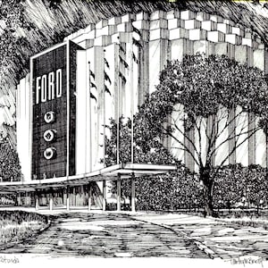 Iconic architecture with memories and a History that we will always remember, pen and ink commissions, personal art