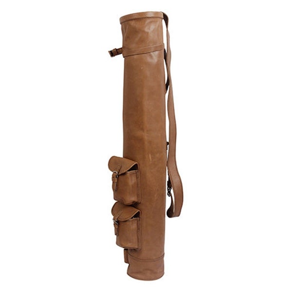 Real Leather Sunday club Golf bag old school with two pockets, handmade real leather vintage Style Brown Golf Bag, Leather Golf Stand