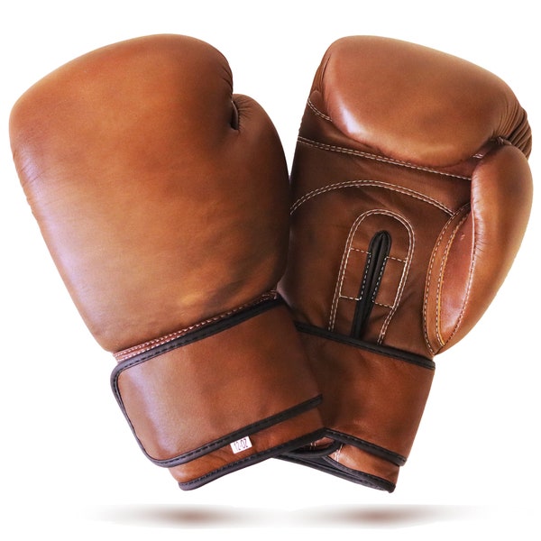 Vintage style unique and elegant leather boxing gloves, MMA kickboxing, cowhide gloves, custom gloves, fighting gloves, boxing gears, gift
