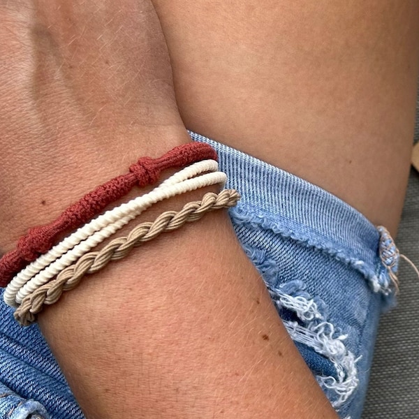 braided hair tie bracelet