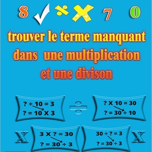 Find the missing term in multiplication and division