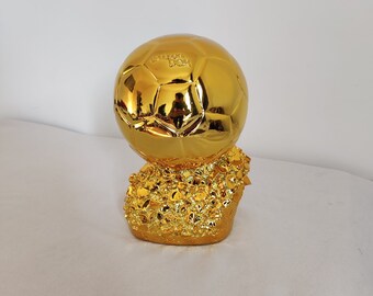 Golden Ball Trophy 25 cm 1.2 kg, golden ball replica, Football trophy, footballer award, Champions League,