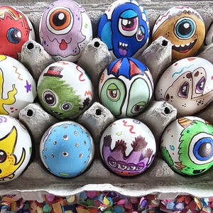 SILLY MONSTER Cascarones (Confetti Eggs)