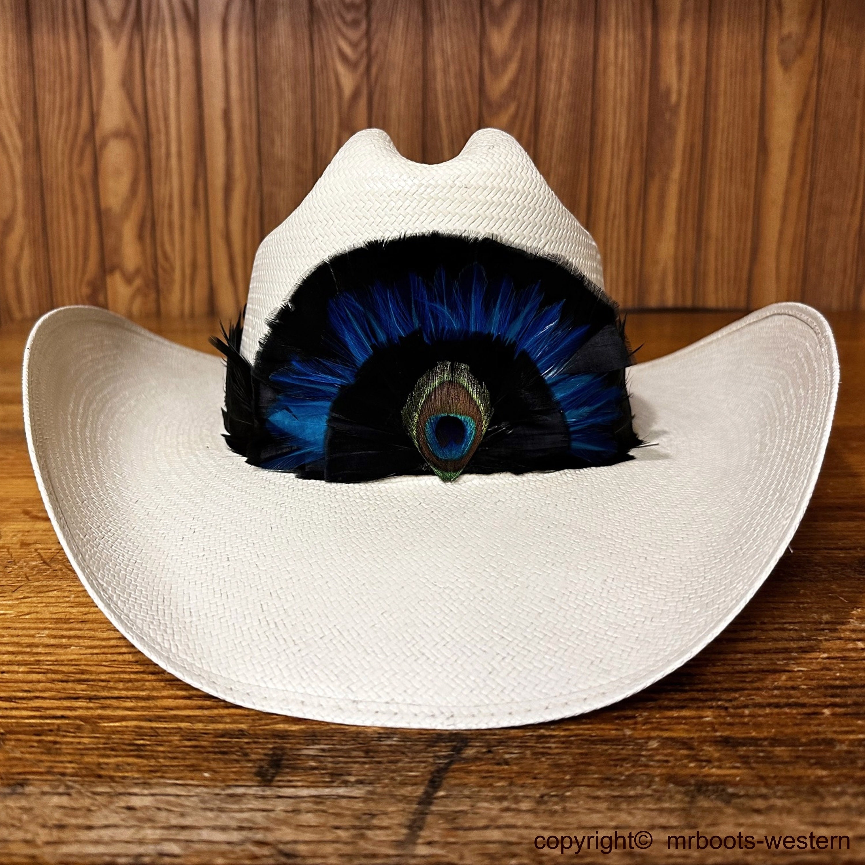 5883 Black And White Cowboy Hats For Men & Women With Western Hat Bands, Amazon.com: Rainbow Trimming Co. Premium Black Western Hat  main image 4