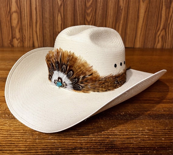 AU-FHB-02 Western Feather Hat Band for Cowboy Hats - Etsy