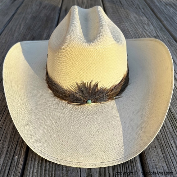 絶対的な信頼 AU-FHB-11 Feather Stone Colored Jasper Green With Band Hat 帽子