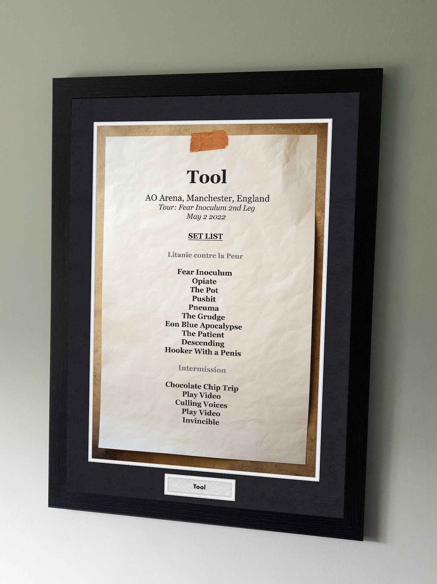 My Favourite Gig - Custom Concert Set-list Poster - Your Bands, Your ...