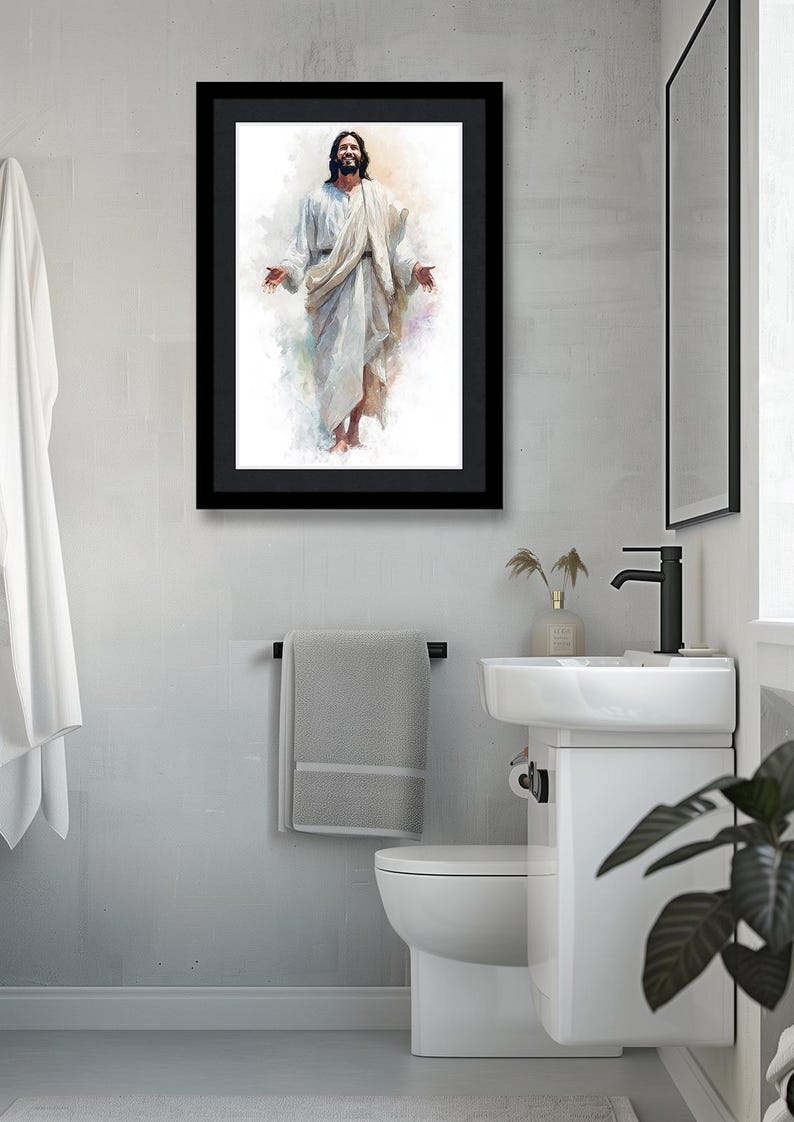 Jesus Smiling Happily - Bible - Religious Painting - Jesus Painting ...