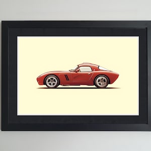 TVR Sagaris カーポスター - イラストプリント ウォールアート 子供 男の子 お父さん 男性 部屋 装飾 子供用