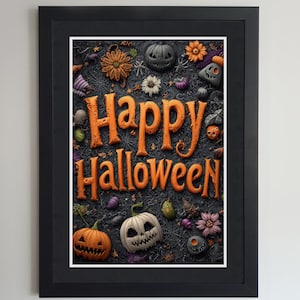 Happy Halloween Poster - Halloween Decor - Halloween Wall Art - Halloween Prints - Halloween - Halloween Decoration - Halloween Party