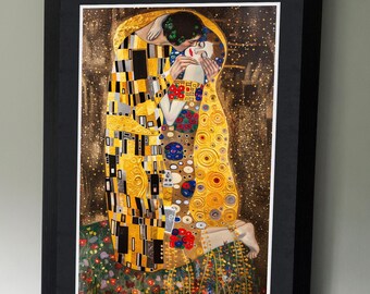接吻 - 混在する巨匠たち - グスタフ・クリムト - 画家クロード・モネのスタイル