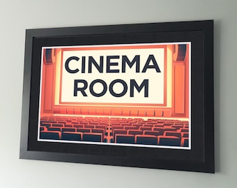 Biorumsaffisch - Filmkonstverk - filmälskare - retroposter - väggkonst - Hemmabiotryck - cinafiltryck - Filmkväll - hemmabio