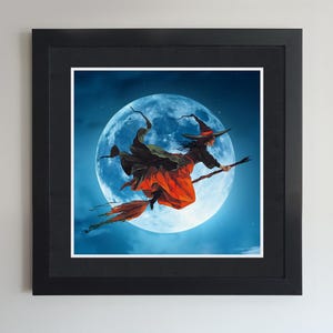 Witch on a broom Poster - Halloween Decor - Halloween Wall Art - Halloween Prints - Halloween - Halloween Decoration - Halloween Party