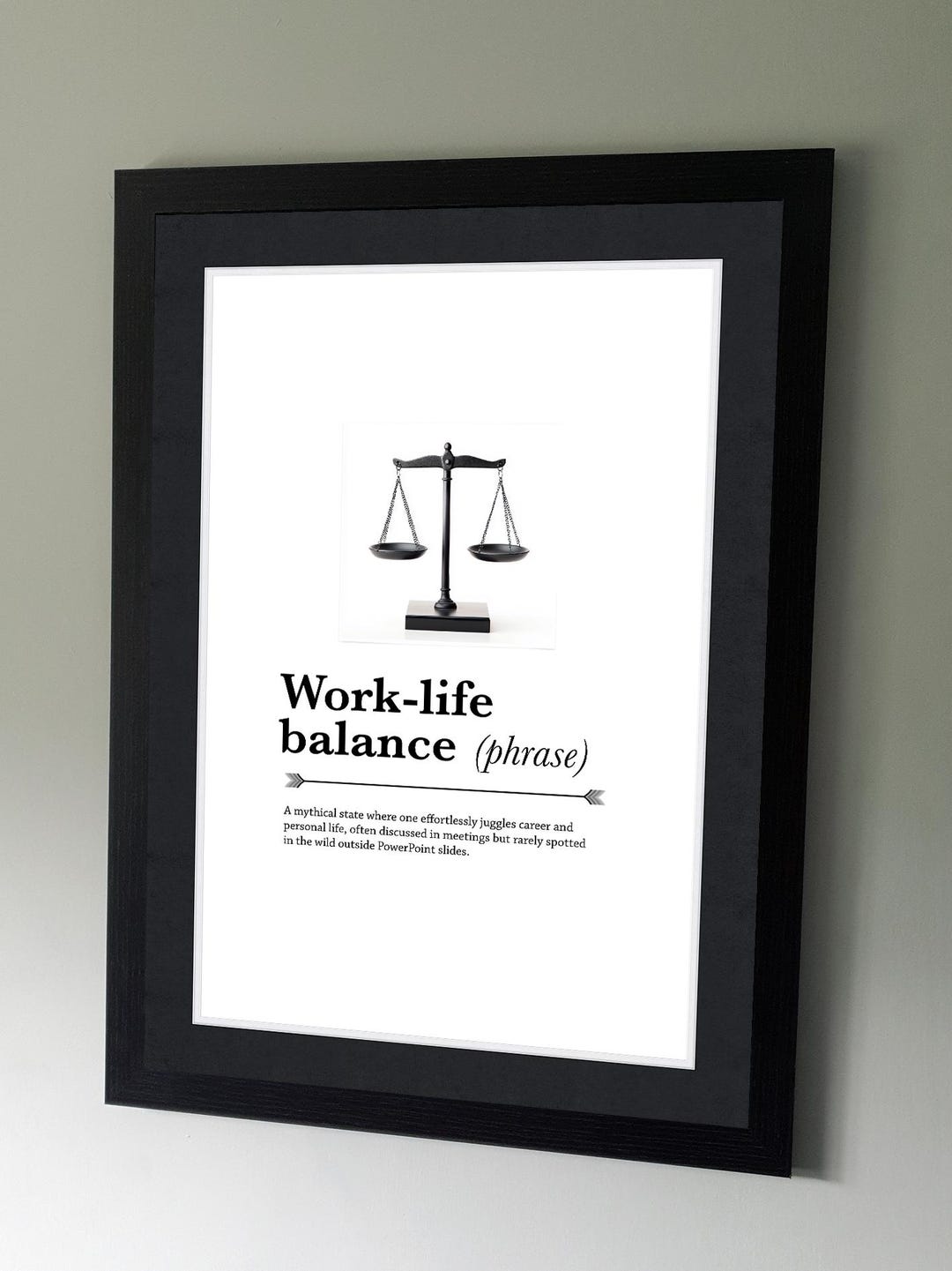 Work Life Balance Definition Poster | Phrase Prints | Home Print ...