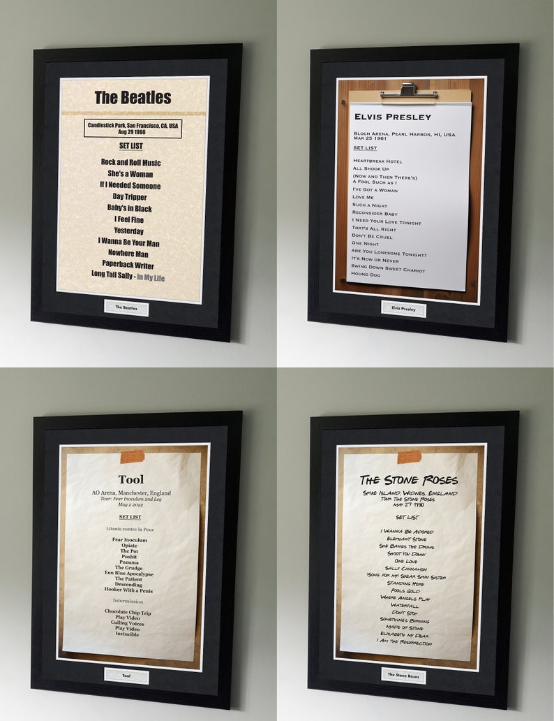 My Favourite Gig - Custom Concert Set-list Poster - Your Bands, Your ...