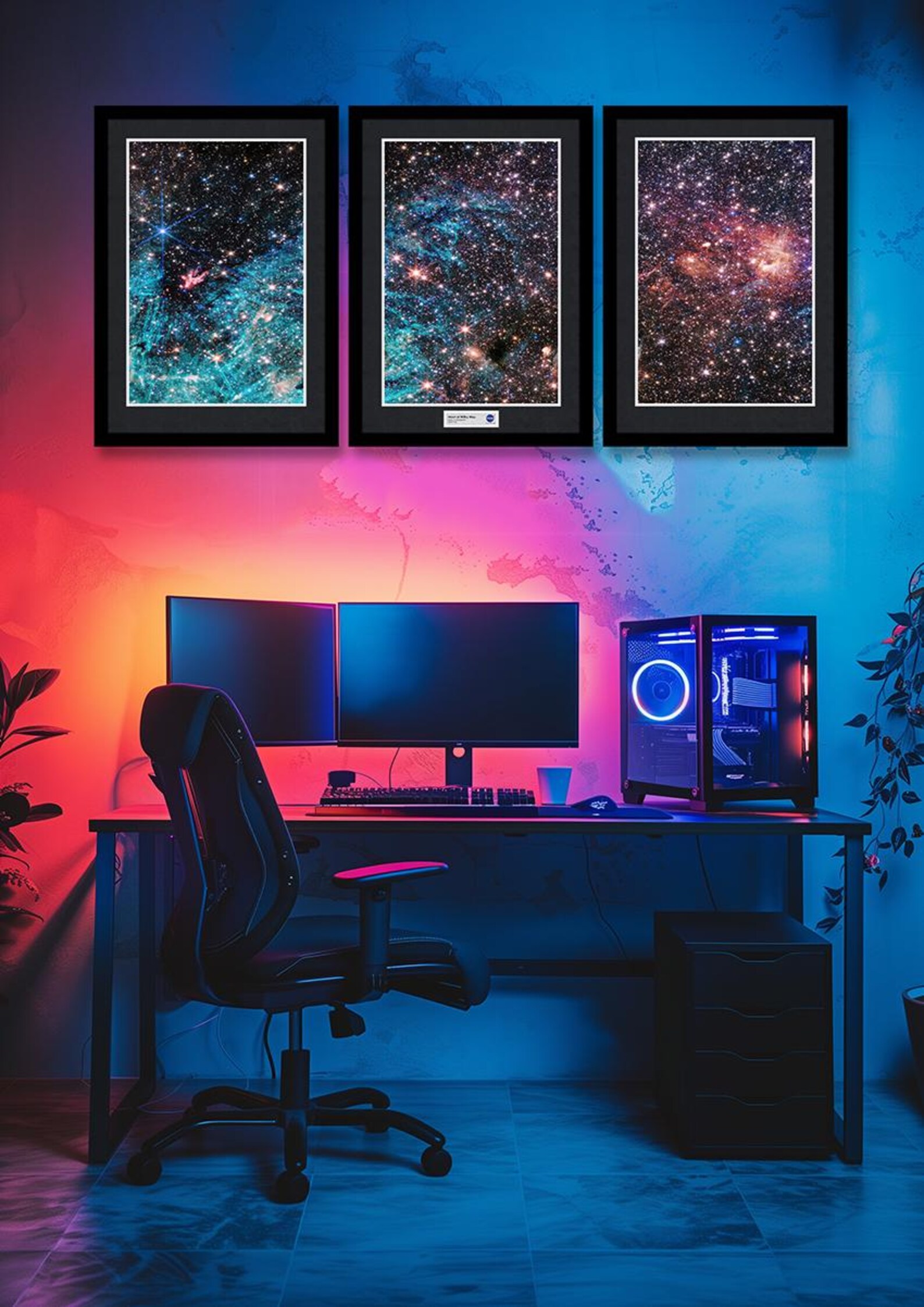 Panoramic Space Photography 3 Poster Set - Heart of Milky Way - James ...