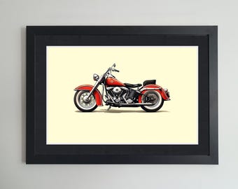 Set de posters Moto Vintage, Harley Davidson, impresión digital alta